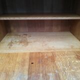 Oak and rattan secretary