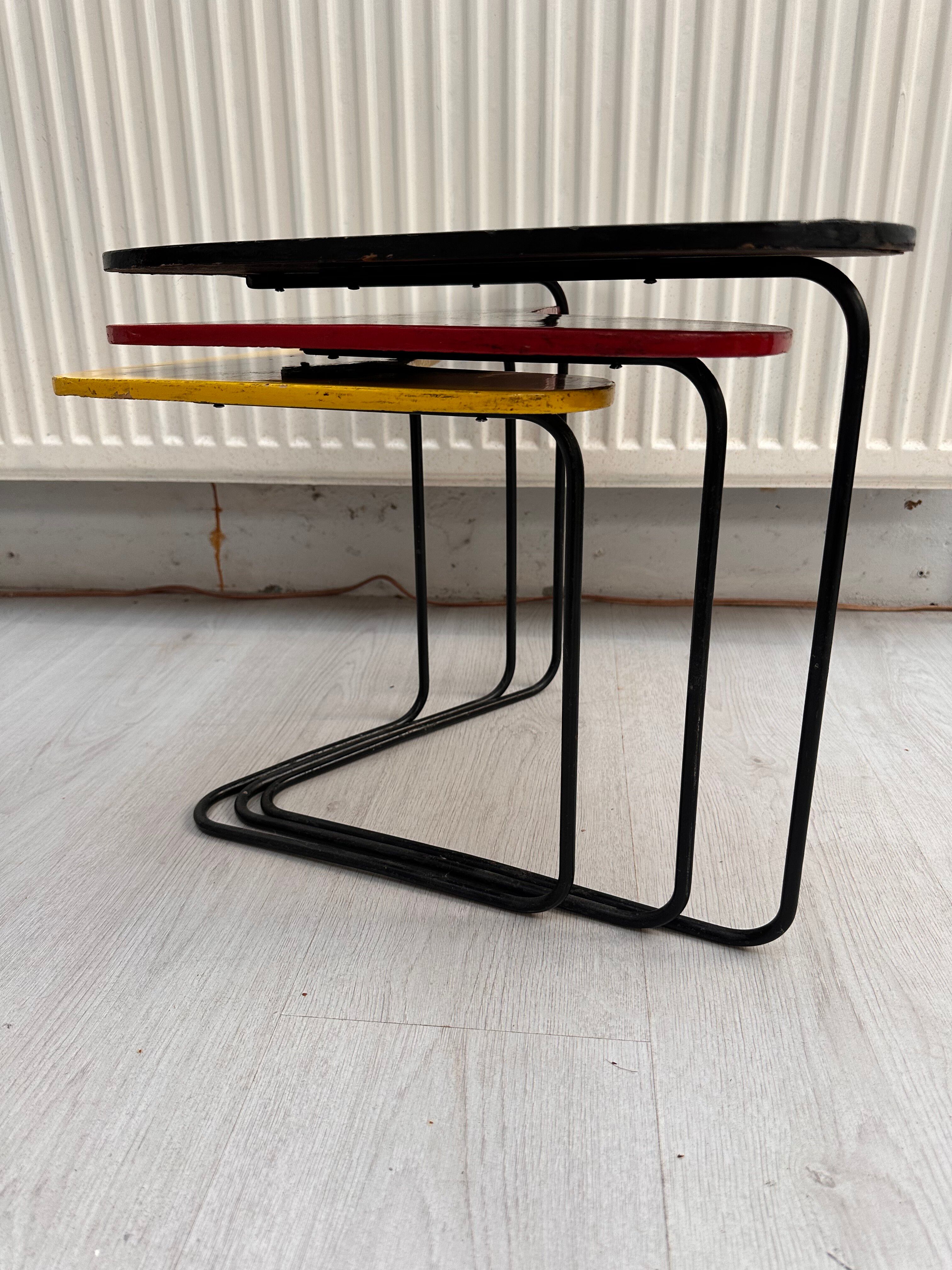 3 nesting tables - Willy Van Der Meeren, Belgium - 1950