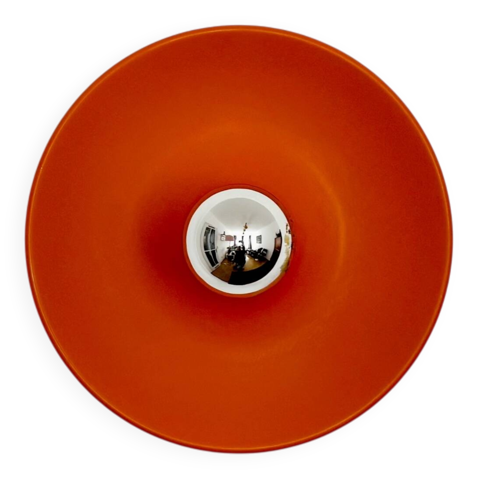 Orange 1970s Ufo Wall or Ceiling Lamp from Staff