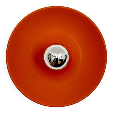 Lampe murale ou de plafond UFO orange des années 1970 de Staff