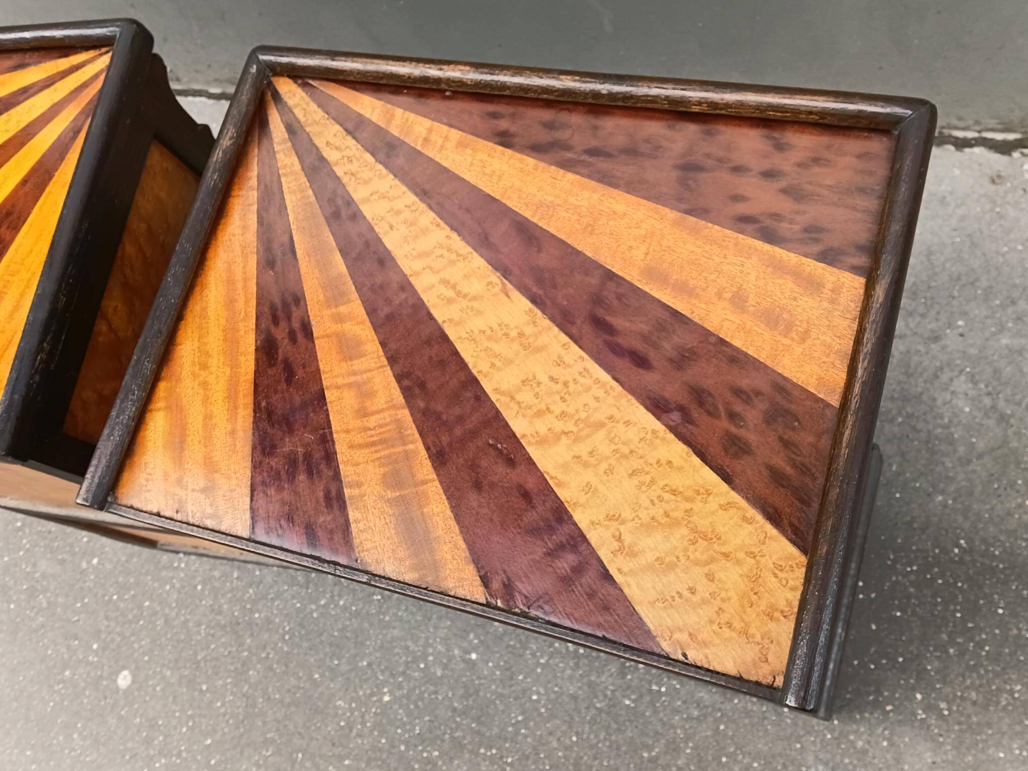 Pair of Art Deco bedside tables from the 1920s.