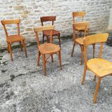 Mismatched bistro chairs