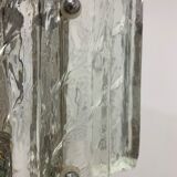 Hanging lamp in Frosted Ice Glass by J. T. Kalmar for Kalmar Franken KG, 1960s