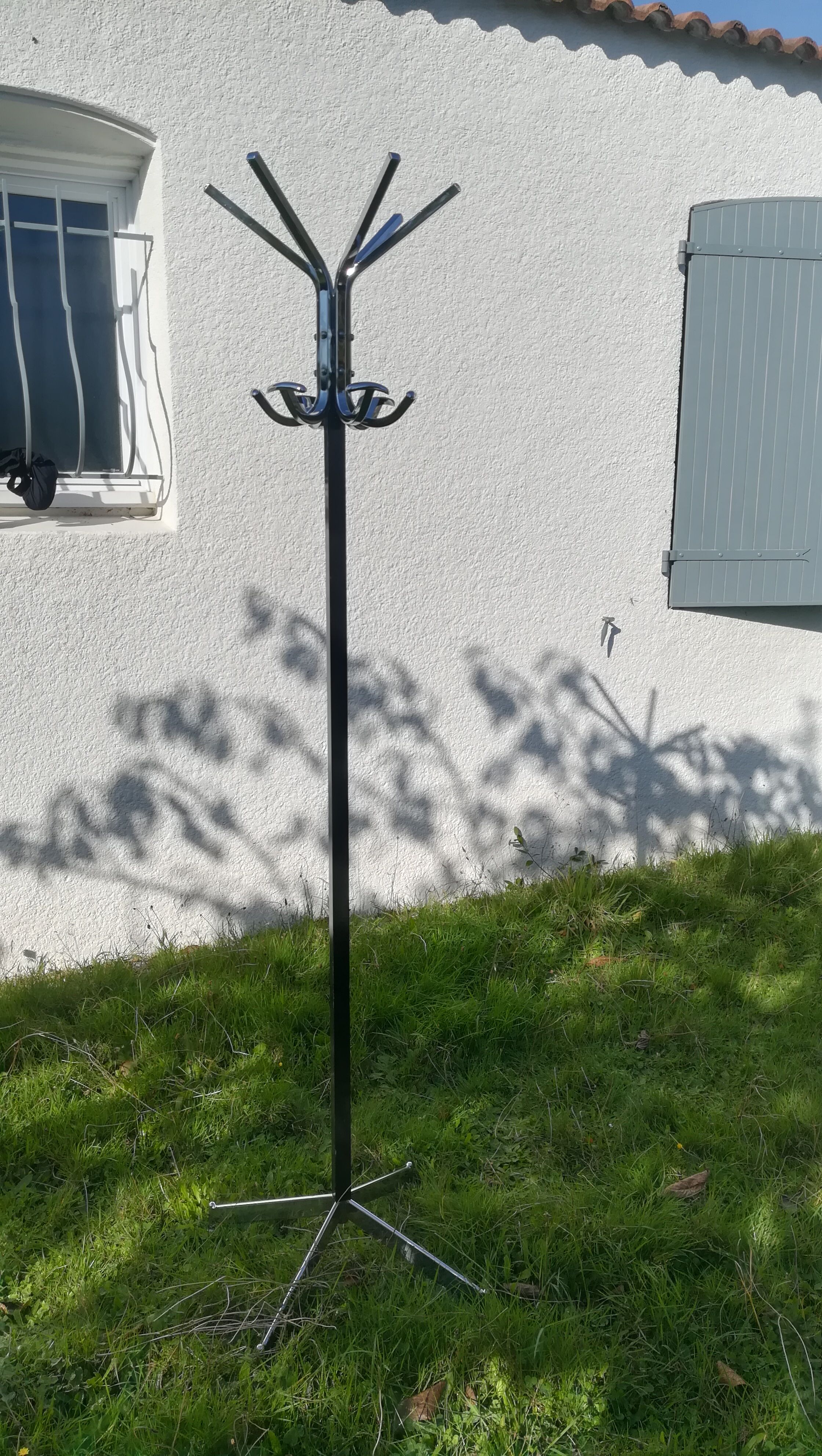 Coat rack on stainless steel stand year 70/80