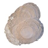 Antique coasters lined with art crochet