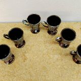 6 vintage mazagrans Sars Poterie