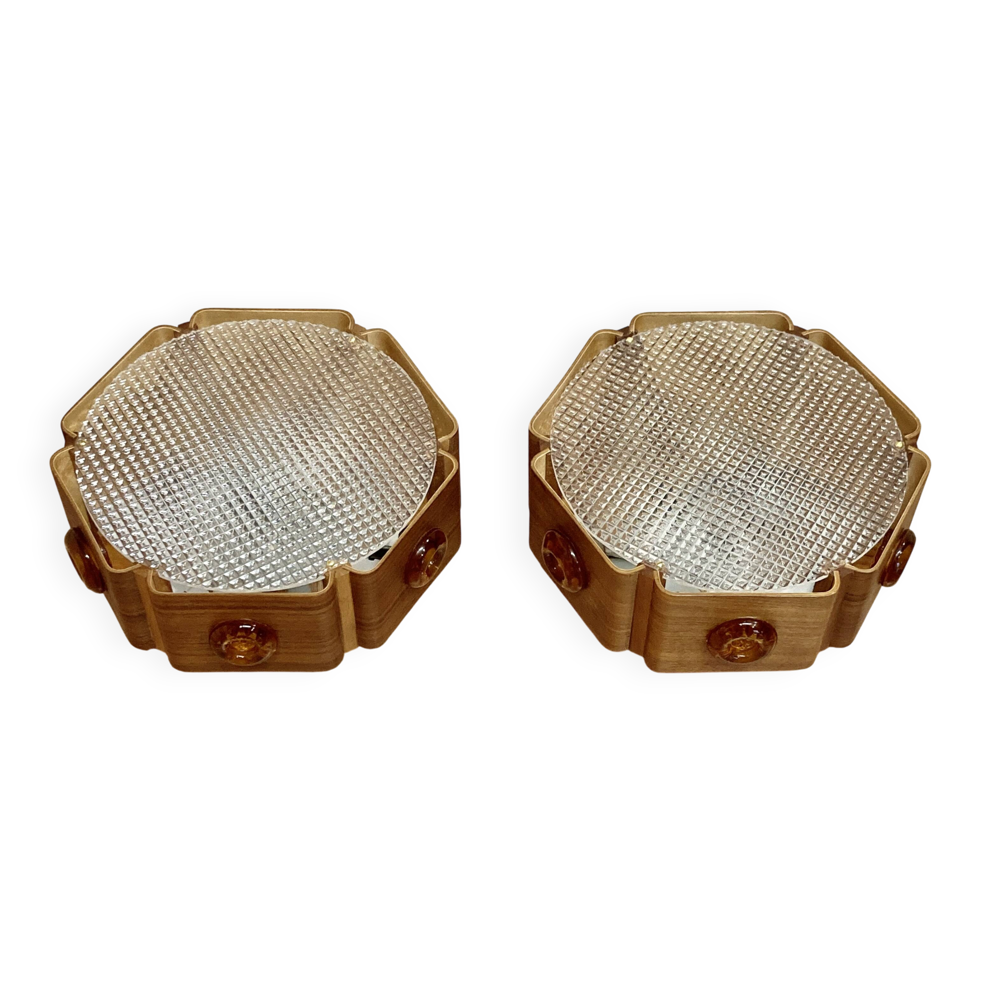 Paire d'appliques design scandinave 1950.
