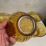 Vintage Vereco amber bowls
