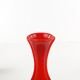 Mid-century modern vase, red glass, Poland, 1970s