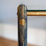 Vintage nesting tables in bamboo with glass top by Gallotti & Radice, 1970, set of 3.