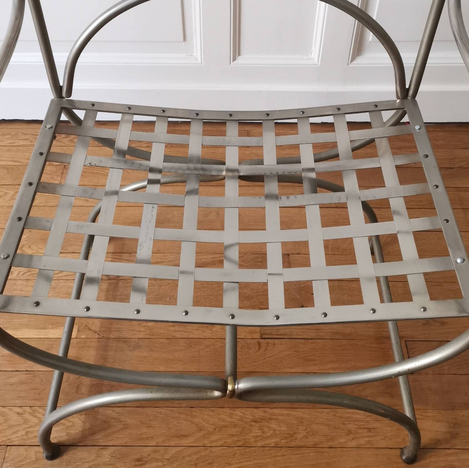 Curule armchair, Maison Jansen, 1970