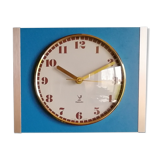 Vintage formica clock silent rectangular wall clock "blue jaz"