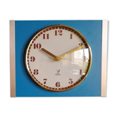 Vintage formica clock silent rectangular wall clock "blue jaz"