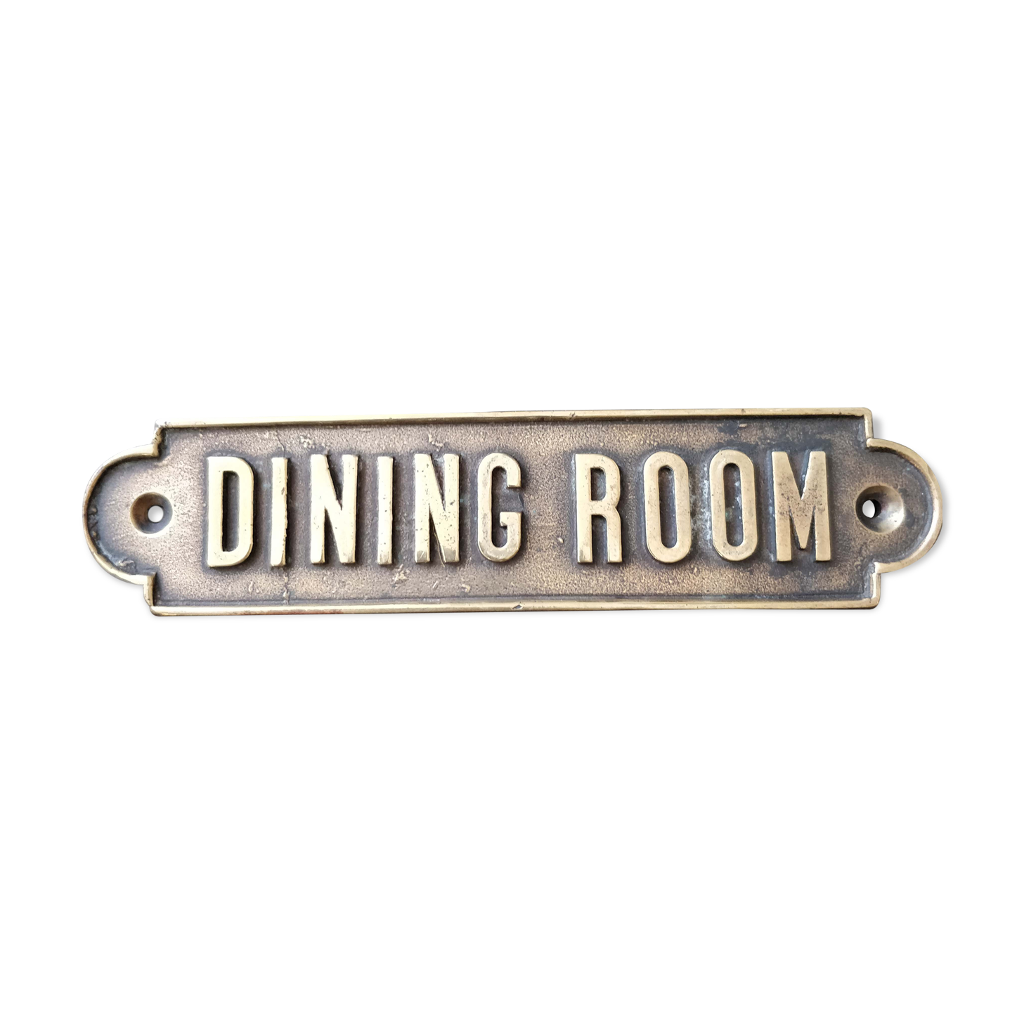 Brass Dining room door plate