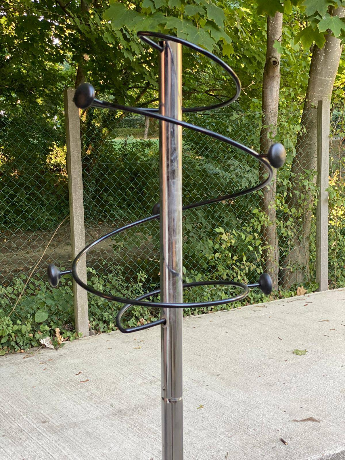 Vintage 1980s Spiral Parrot Coat Rack