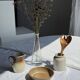 A solid brown flat-bottomed stoneware bowl D18