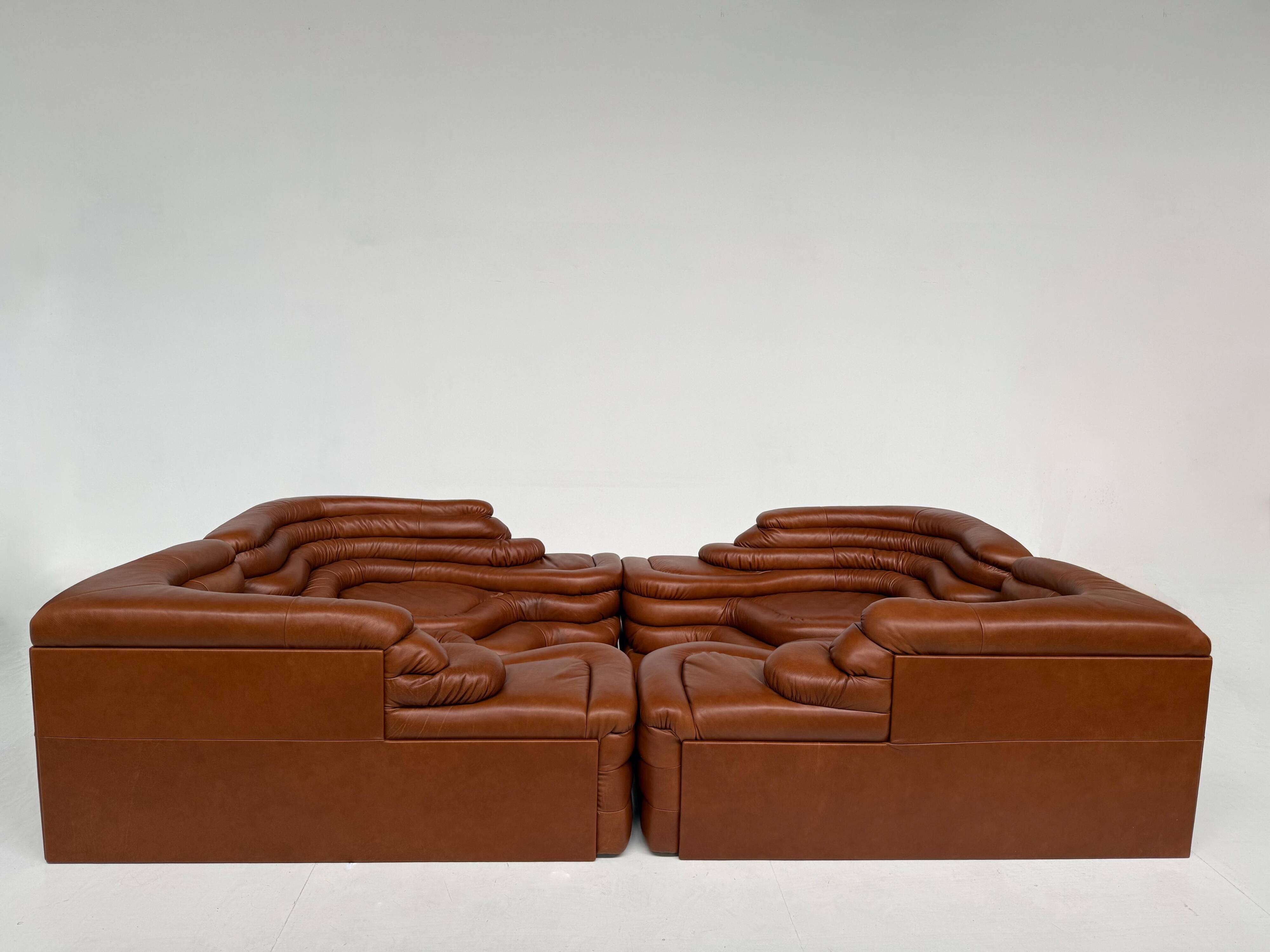 4-piece set de sede terrazza ds1025 by ubald klug in cognac leather