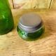 Lot de 5 pots vintage en verre vert