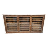 Antique Burmese teak collector's wall display case