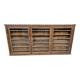 Ancienne vitrine murale de collectionneur en teck birman