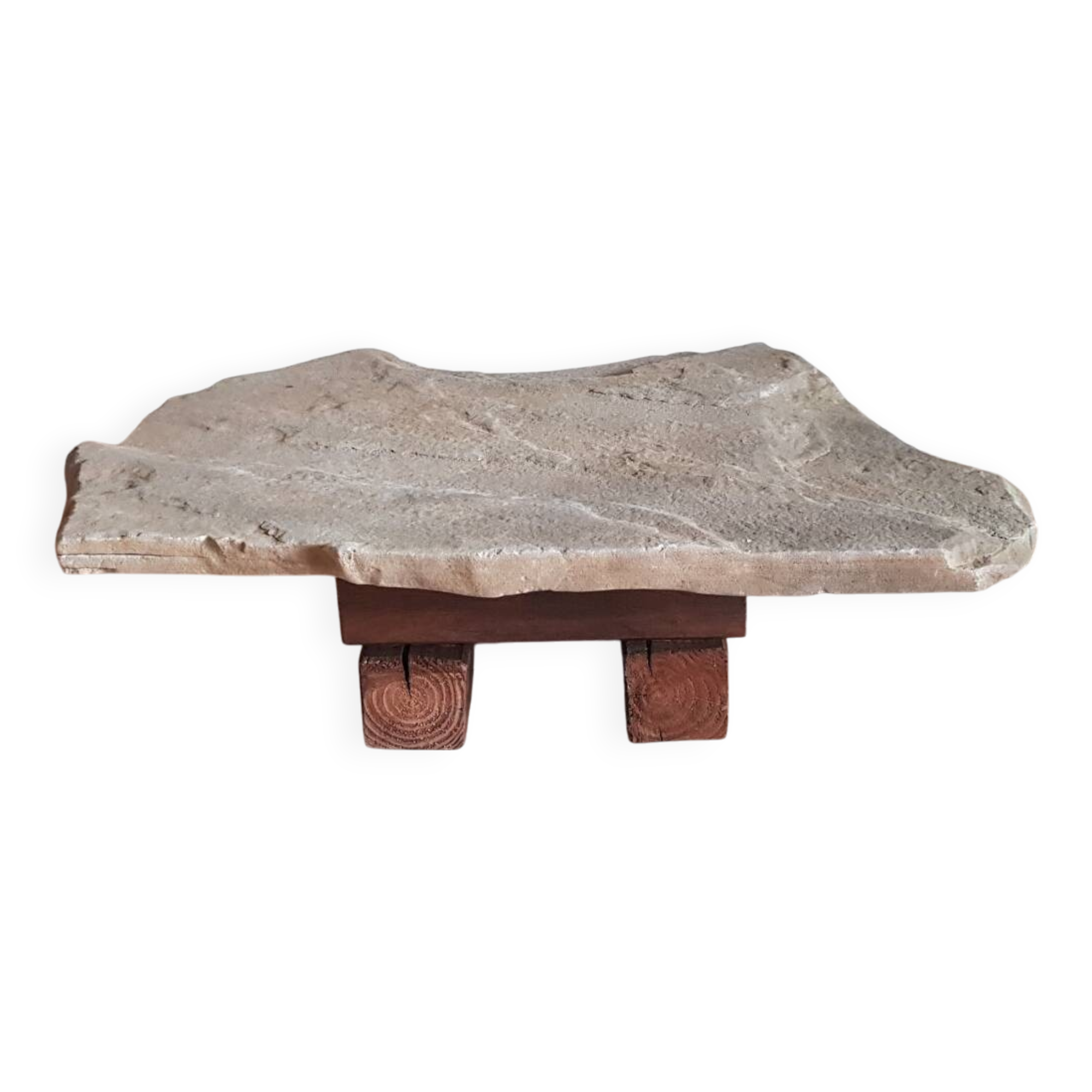 Natural stone coffee table