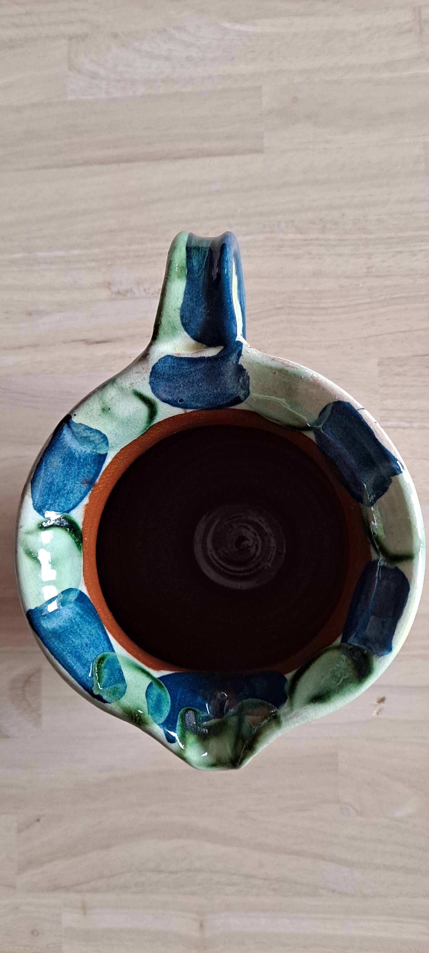 Pitcher glazed earth jug