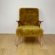 Vintage armchair B-310 VAR vintage khaki / olive long hair Rudy Lis