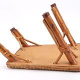 Wicker footrest, 50s