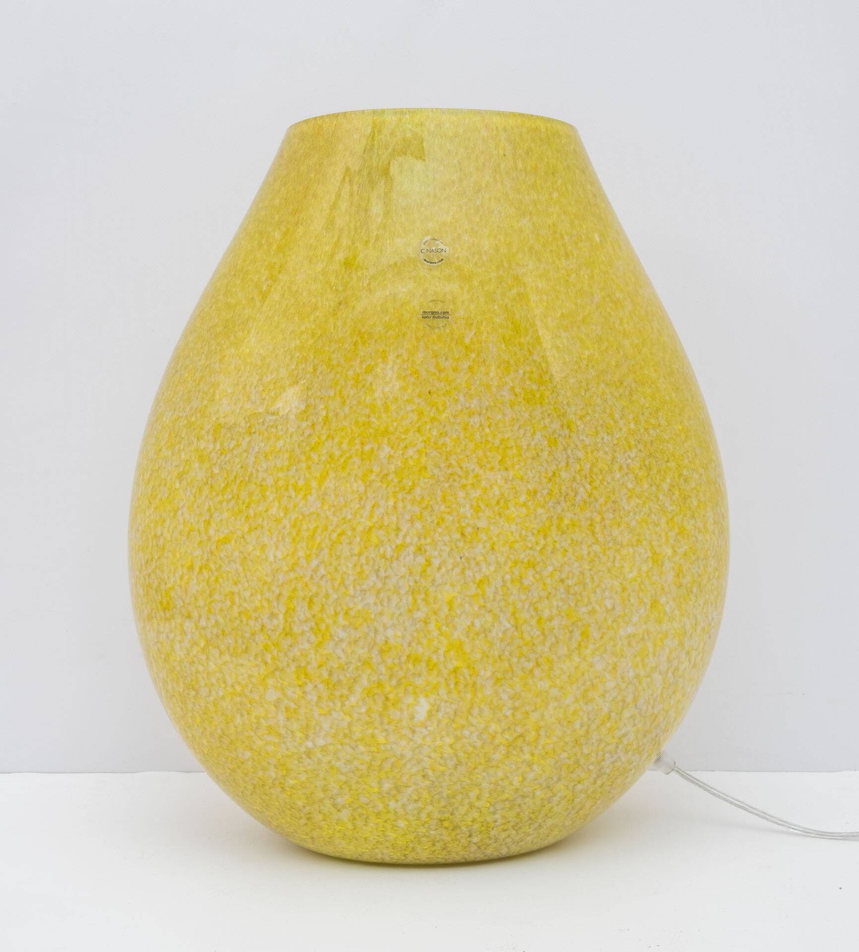 Modern Italian Murano glass table lamp "Pulegoso" by Carlo Nason