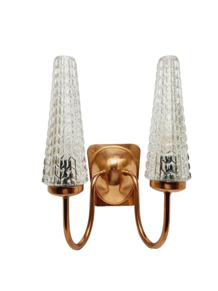 2-armed wall lamp from Elmet Zabrze, Poland, 1970s