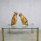 Table basse en verre design vintage Peter Ghyczy 'pur luxe'