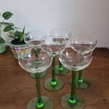 Set of 6 stemmed glasses for white wine from Alsace
