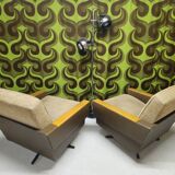 "1970 swivel armchair pair"