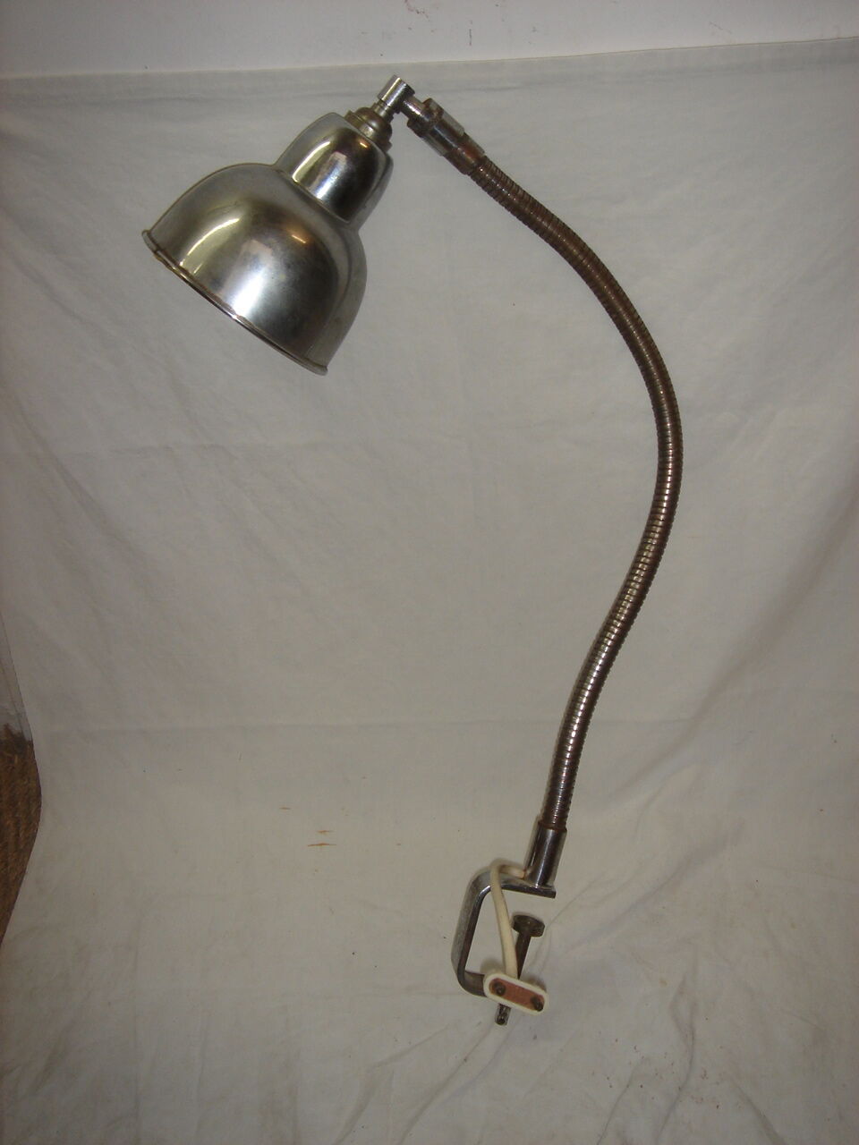Silver metal workshop lamp