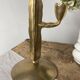 Brass candlestick, in the shape of a cactus