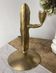 Brass candlestick, in the shape of a cactus