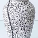 Jasba "Cortina" ceramic table lamp with crackled glaze, mid-century style, 1950s.