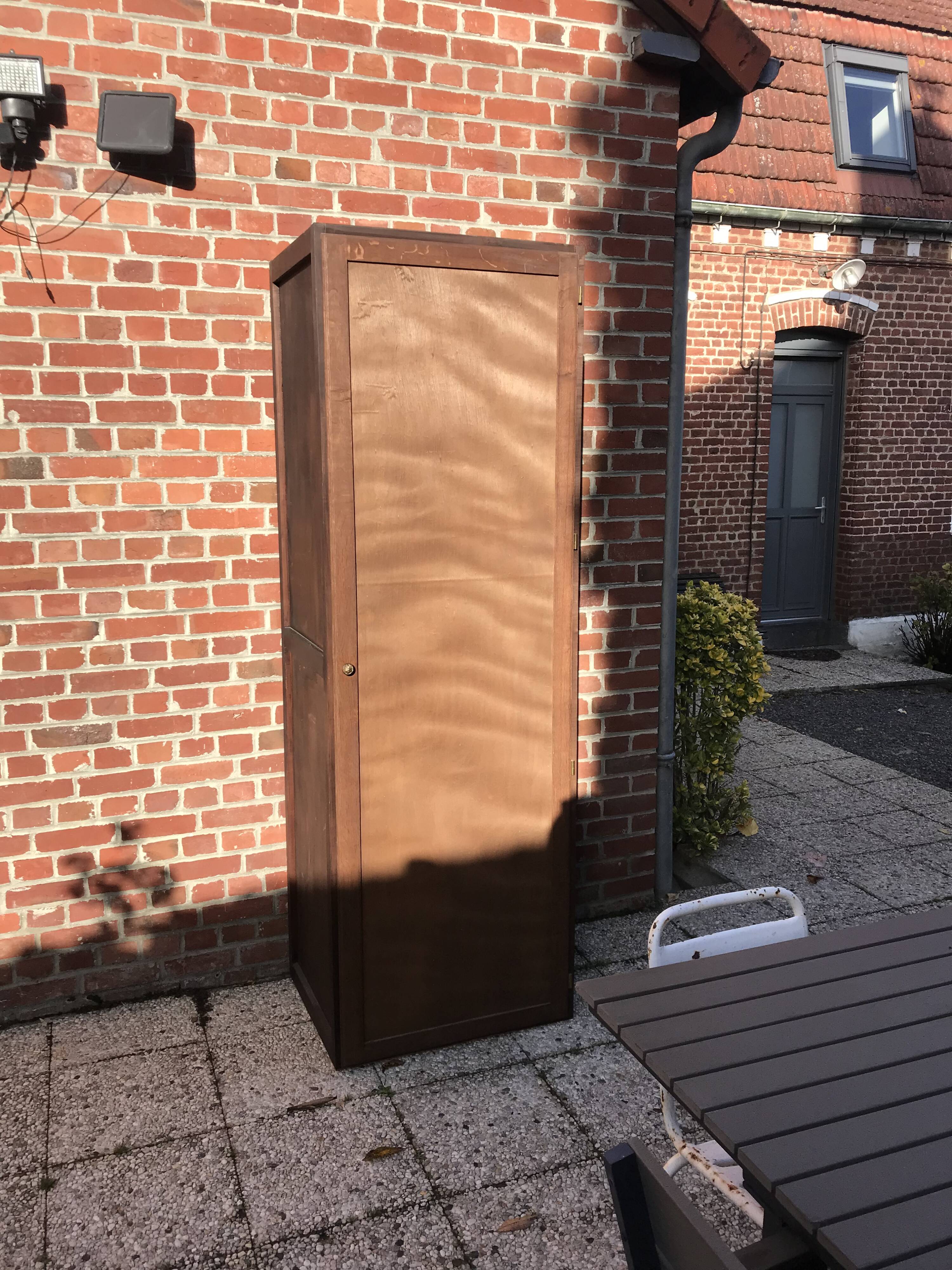 Old wooden boarding school cloakroom