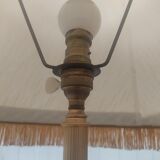 Gilded metal tripod floor lamp