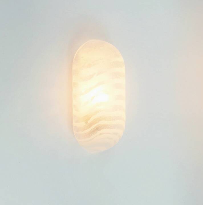 Pair of 'Zebra' Striped Glass Wall Lamps - Peill & Putzler, Germany, 1970s