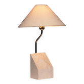Marble and steel table lamp from Bergboms Scanlicht, 1970s, Sweden