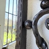 Brutalist wrought iron mirror 1940