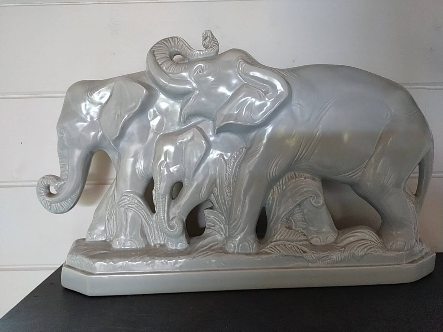 Ceramic elephant by Louis Fontinelle. Art Deco.