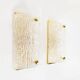 Set (2) of 1970s Italian brass & Murano glass wall lights