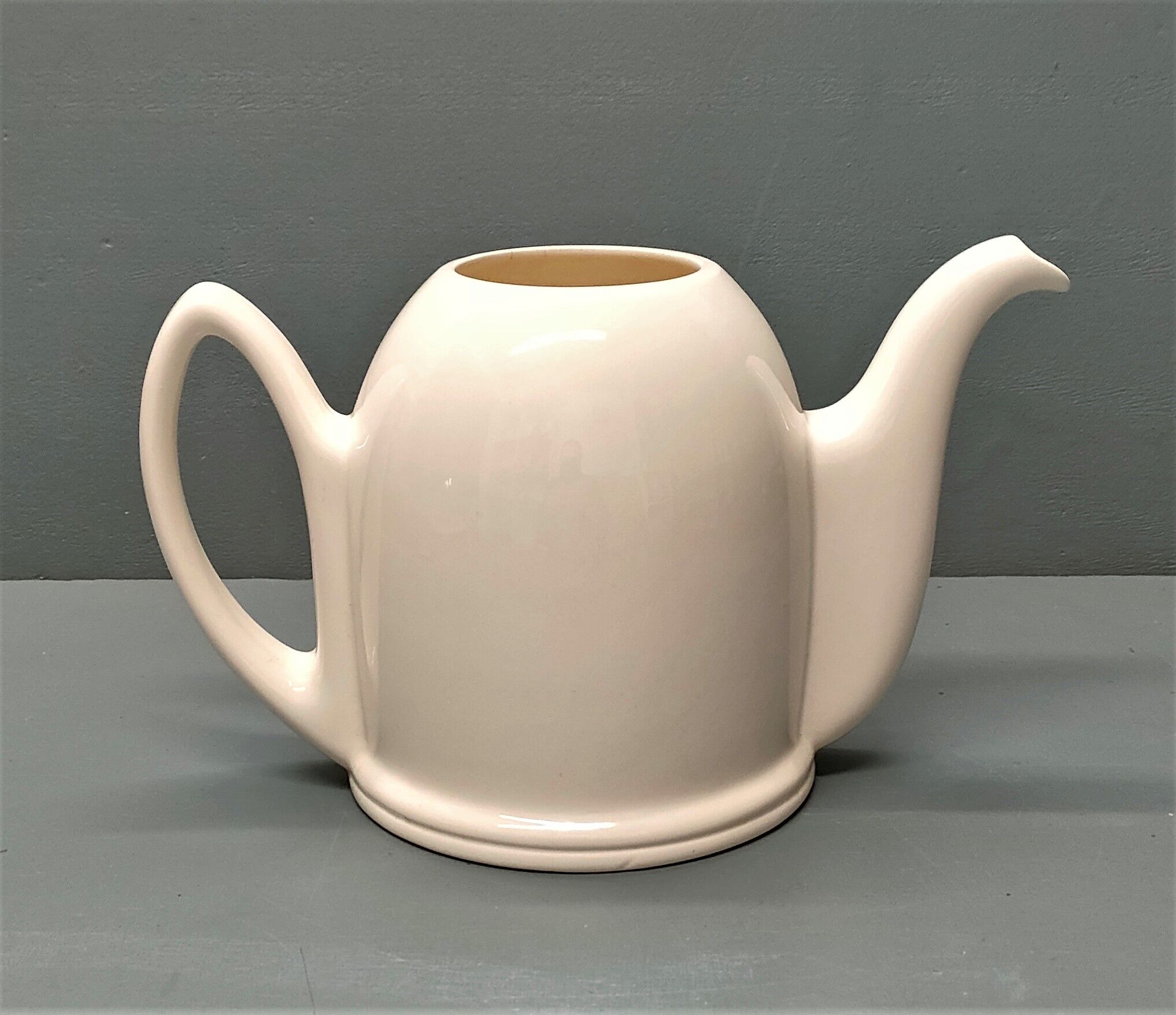 Old teapot Salam tea Villeroy & Boch porcelain and metal ~ 50s
