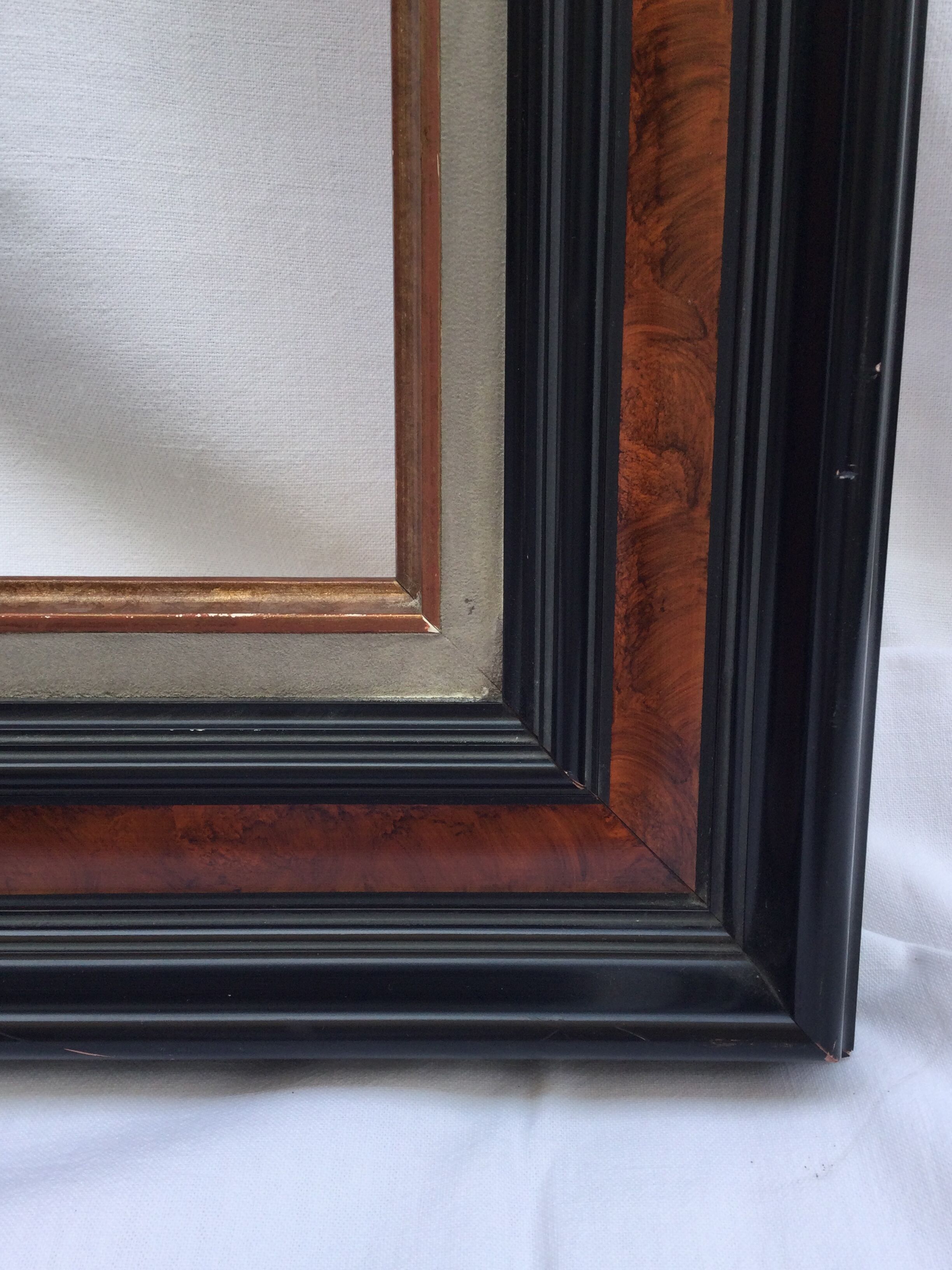 Black and brown wooden frame