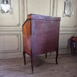 Louis XV Notary Secretary Cabinet in Veneer, Stamped by Nicolas Pet