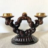 Pair of vintage ceramic candlesticks from the 1950s