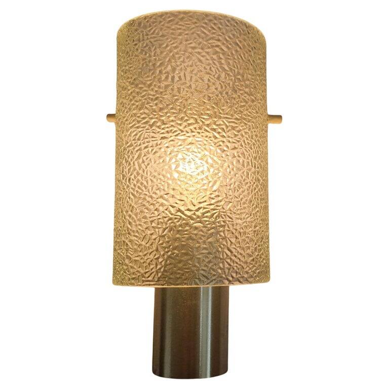 Midcentury Glass and Chrome Wall Lamp, Germany, 1970s