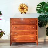 Golden oak chest of drawers, 1960s